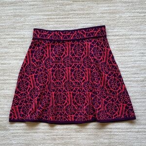 Krimson Klover Merino Wool Matterhorn Skirt Skater Red and Purple Size Small